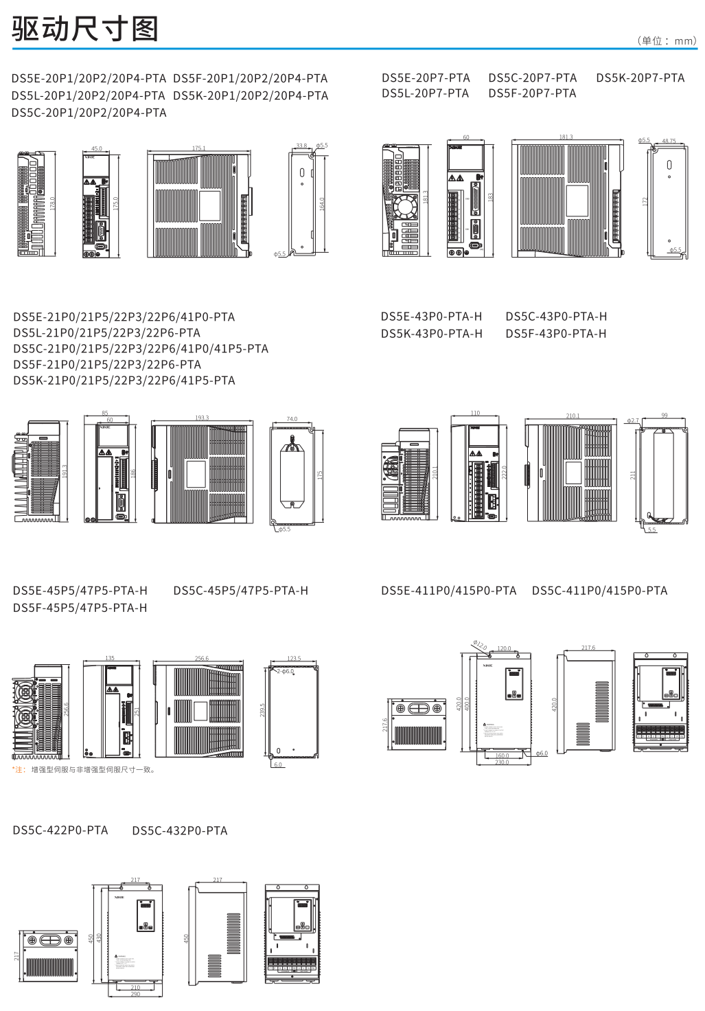 信捷伺服驱动器DS5尺寸2