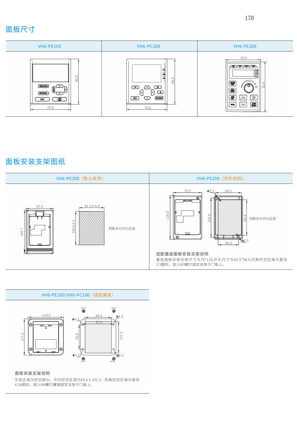信捷VH6变频器面板尺寸.jpg