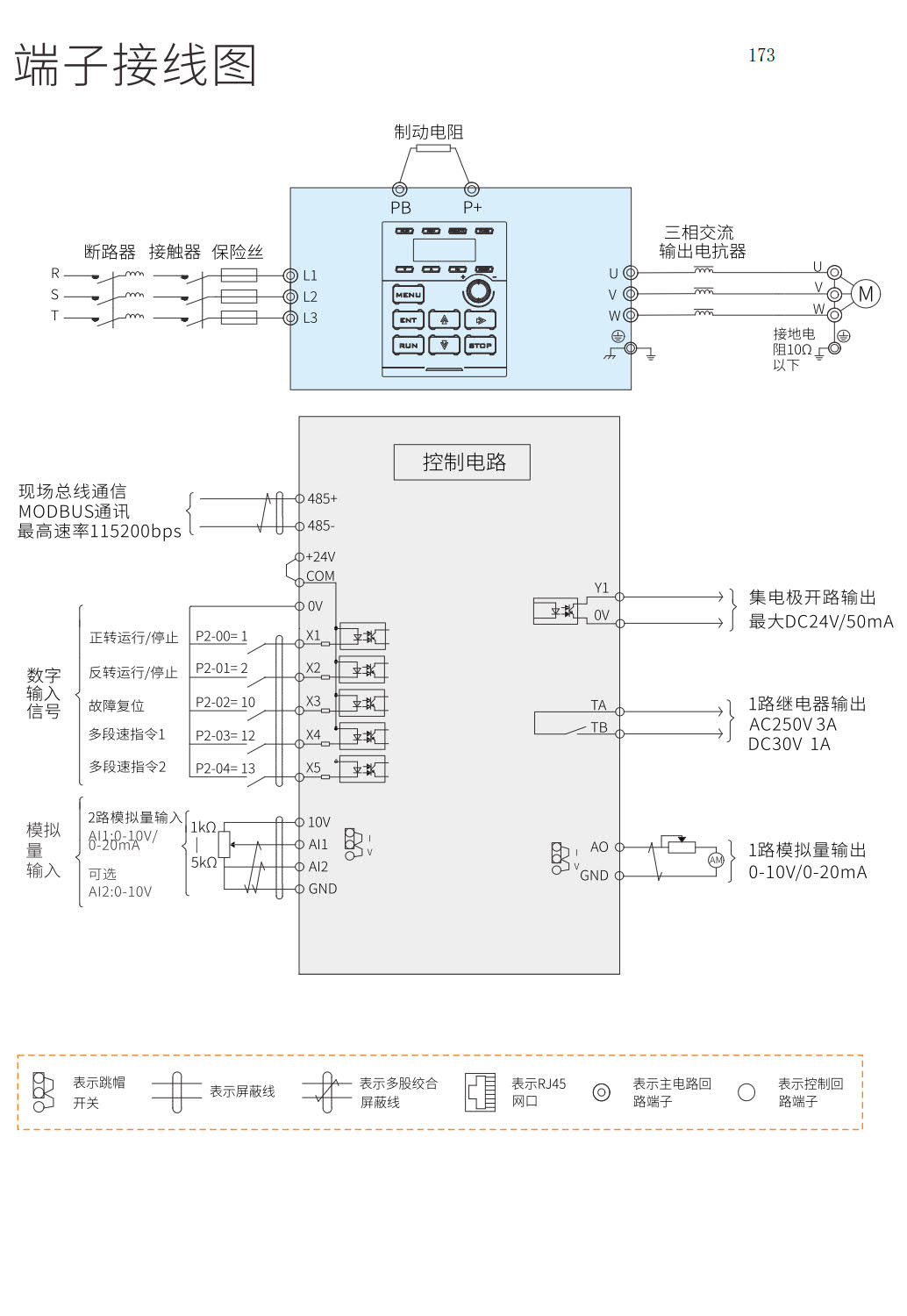 信捷VH1开环矢量变频器端子接线图.jpg